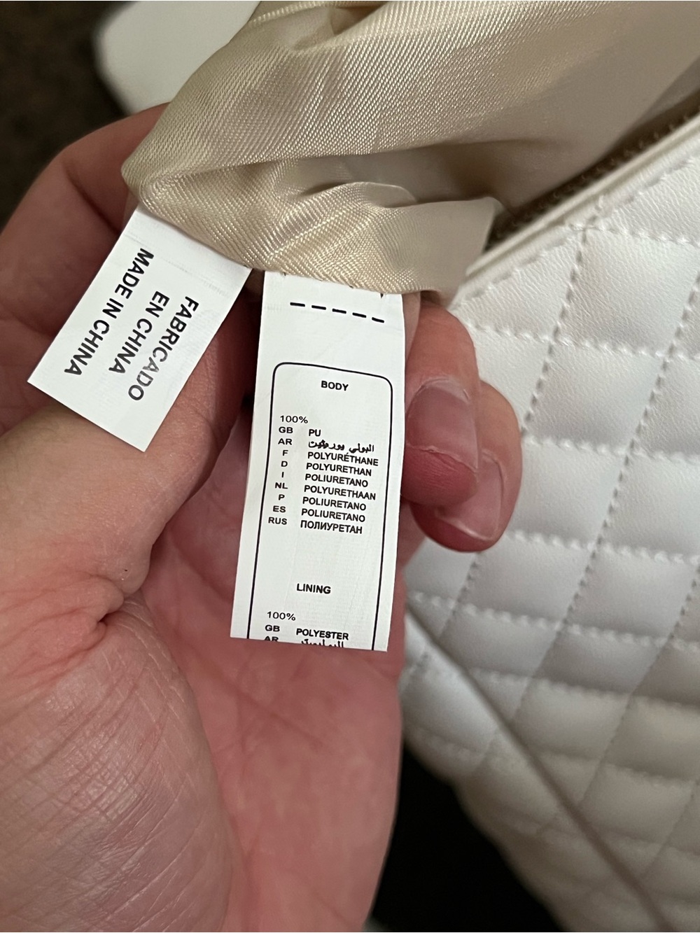 Valentino by Mario Valentino Margaritas White Quilted Chain Shoulder Bag - Picture 10 of 15